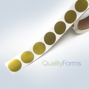 1" Round Gold Scratch Off Labels Stickers, 1000 labels per roll