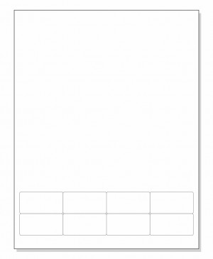 Integrated Label Form 8 Labels 2 x 1