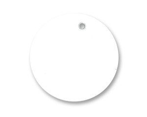 3" Strong Vinyl  Circle Tags  White