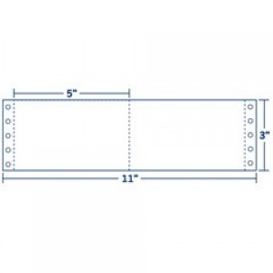 Blank Continuous Index Cards, 6" x 3", 2 Wide